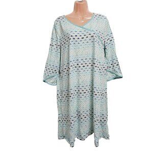 Garnet Hill A-line Wrap Sleepwear Night Gown Women Size XL Cotton